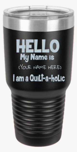 Quiltaholic Personalized 30oz Ringneck Tumbler - Polar Camel Black 30oz #4496491