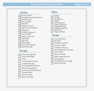 House Cleaning List Template - Spring Cleaning Checklist #4496557