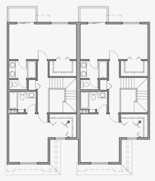 Two Story Duplex House Plans, 2 Bedroom Duplex House - House #4498434