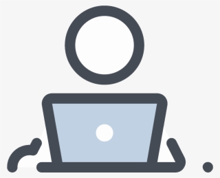 Working With A Laptop Icon - Circle #4499151