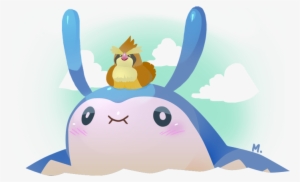 E621 Ambiguous Gender Avian Blush Mantine Nintendo - Cartoon #450490