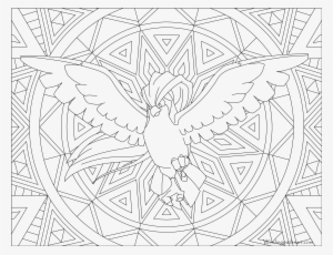 Pokemon Coloring Page 018 Roucarnage Coloring Pages - Mandalas De Pokemon Para Colorear #450624