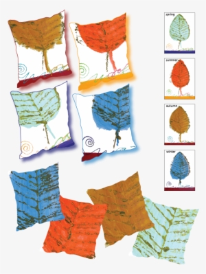Once They Dried I Inked Up The Monotype Plate, Registered - Cushion #451046