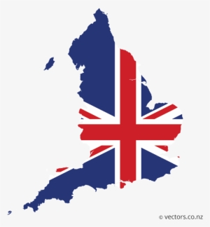 Uk Flag Vector Map Of England - Uk Map #451468