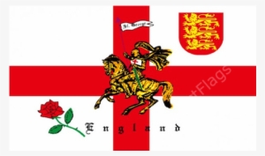 English Rose Lion Flag - St George English Flag #451620