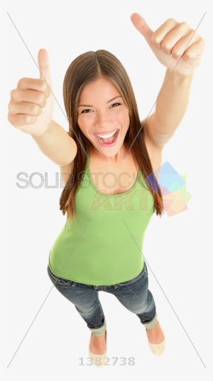 Stock Photo Of Smiling Asian Brunette Woman In Green - Happy Girls Png #451759