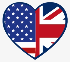 English Clipart Love English - American And British Heart #452209