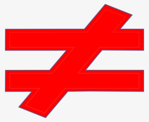 Not Equal To Clip Art At Clker - Does Not Equal Sign Red #452940