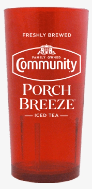 Red 24 Oz Iced Tea Glass - Community Coffee Signature Blend Dark Roast Ground #453120