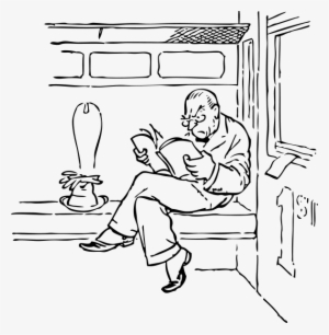 Irritated Man On A Train Clipart Png #455164