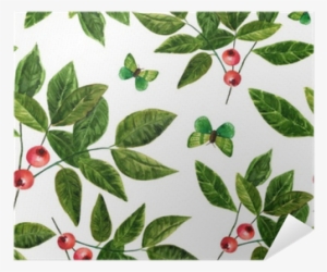 Seamless Background Pattern With Watercolor Leaves - Watercolor Painting #455866