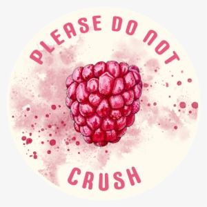 Cream Colored Round Label, With A Watercolor Raspberry - Boysenberry #456072