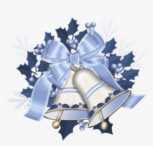 Silver Wedding Bells Png - Blue And Silver Christmas Clip Art #456530