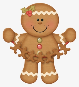 Ginger With Mini Gingerbread Man Garland - Dibujo Galleta De Navidad #456903