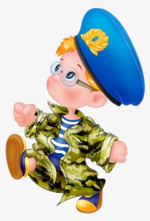 Красочные Иллюстрированные Персонажи Png [more=далее] - Клипарт Ребенок В Военной Форме #457038
