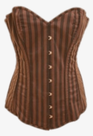 Brown Striped Corset - Corset #457301