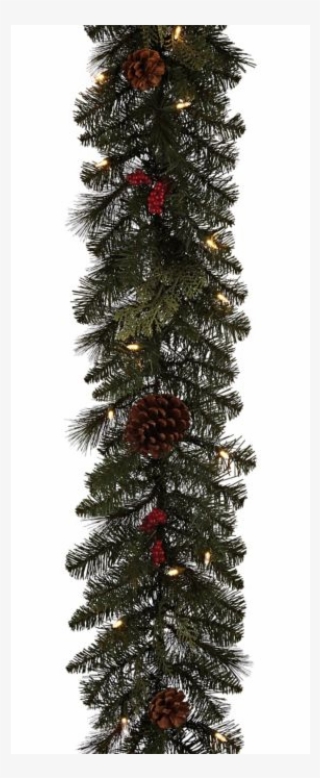 Pin By Kristi Van - Noma Preston Pre-lit Berries And Pinecones Garland #4502387
