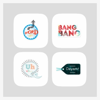 Cool Messaging Stickers Bundle For Imessaging Fun On - Label #4506623