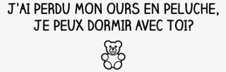 T-shirt J'ai Perdu Mon Ours En Peluche, Je Peux Dormir - Parallel #4508463