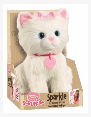 Auction - Animagic Scruffies Sparkle My Glowing Kitten, White #4509345