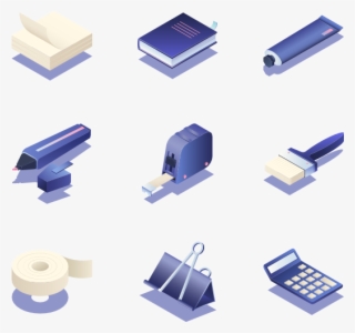 Stationery Isometric - Stationery #4513657