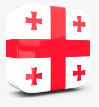 Glossy Square Icon 3d - Flag Georgia Png #4515275