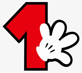 Clip Art Mickey 1 Png - Mickey Mouse Number 1 Png #4516276