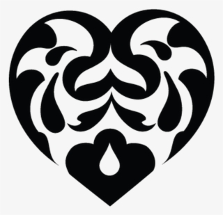 Heart Fancy Pattern - Love Wall Vinyl Art, Vinyl Color #4518635