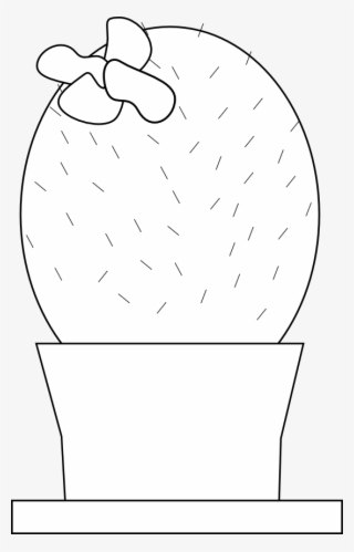 Cactus 3 Black White Line Art Flower 555px 46 - Cactus #4519444
