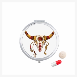 Native American Indian Animal Skull Travel Pocket Pill - Gift #4519601