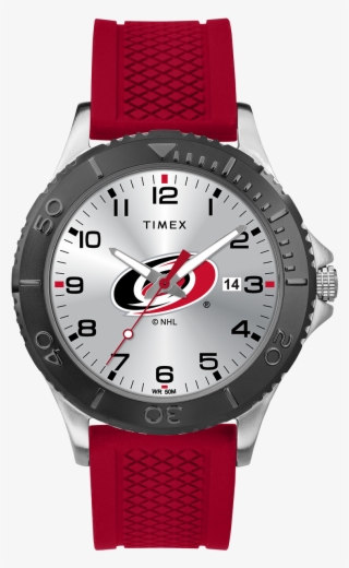 Gamer Red Carolina Hurricanes Large - Timex Men's Quartz Watch With Black Dial Analogue Display #4522878
