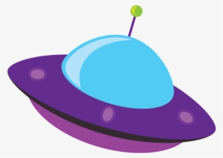 Cartoon Alien Flying Saucer Png Element - Purple Spaceship - Free ...