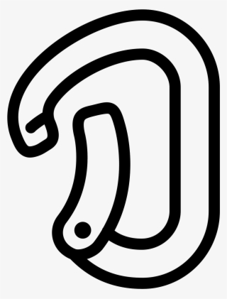 The Carabiner Image Is A A Curved Piece Of Metal - Telephone Icon #4526362