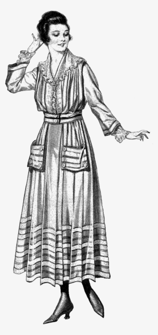 Vintage Clip Art, Vintage Cards, Old Fashion Dresses, - White #4526502