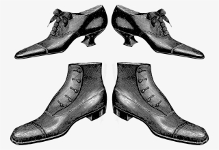 2787 Shoes Man Woman Victorian Era Free Vintage Clip #4526642