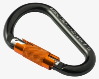 Tx Carabiner Twistlock Alu Hms Black/orange - Black And Orange Carabiner #4526727