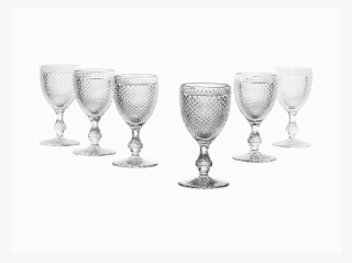 Pack De Copas De Cristal - Creatable Weissweinkelch, 6 Teile, Diamond, Weiß, Transparent #4526956
