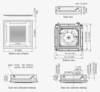 Indoor Unit - Auu24rclx - Mini Split Cassette Size #4526960