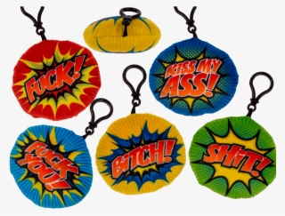 Plush Hanger With Slogans Ii With Carabiner Hook & - Electric Battery #4527297