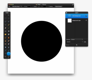 Select The Ellipse Shape Tool And Draw A Black Circle - Drawing #4529772