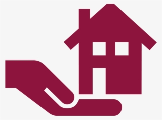 Dark Grey House On A Hand - Real Estate House Icon #4531436 Dark Grey House On A Hand - Real Estate House Icon #4531436