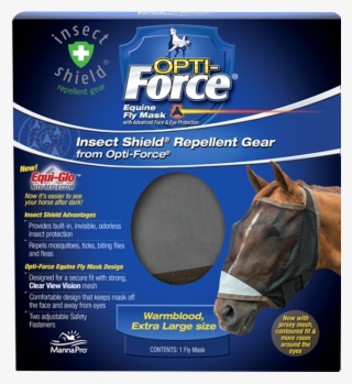 Optiforce Mask Xl - Manna Pro Insect Shield Opti-force Fly Mask X-large #4532455