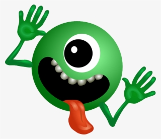 Alien, Green, Smiley, Monster, Cartoon, Character, - Galaxy Don T Panic #4532842