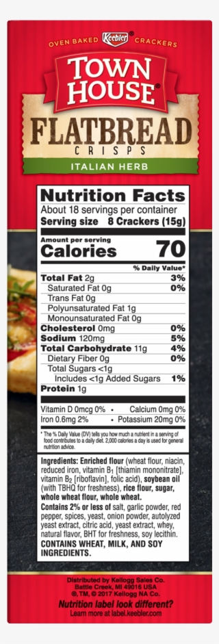 Keebler Town House Flatbread Crisps Sea Salt R #4533354