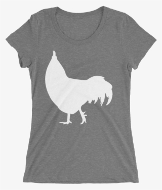 White Chicken Silhouette For Tshirts Mockup Flat Front #4533511