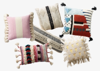 Anthro Pillows - Red Motif Pillows By Anthropologie, Embroidered Rami #4533839