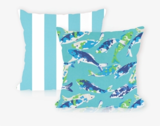 Pillows - P Kaufmann Odl Koi 001 Turquoise Fabric #4533975