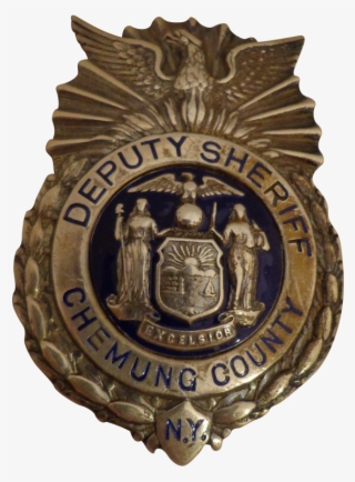 Vintage Sterling Deputy Sheriff Police Badge Chemung - Badge #4534036