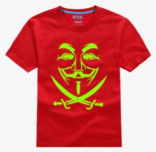 Glowing Pirate Red T-shirt - Pirate Flag #4535054