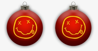 Smiley Ornament - Red - Nirvana Smiley #4537212